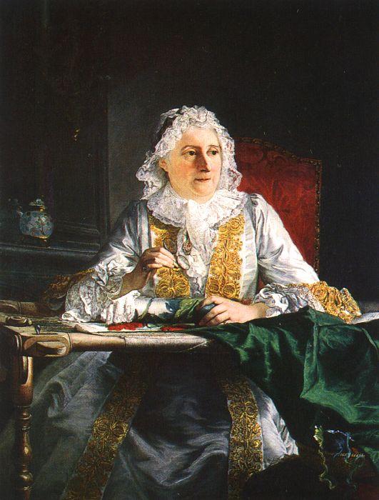 Aved, Jacques-Andre-Joseph Madame Crozat Sweden oil painting art